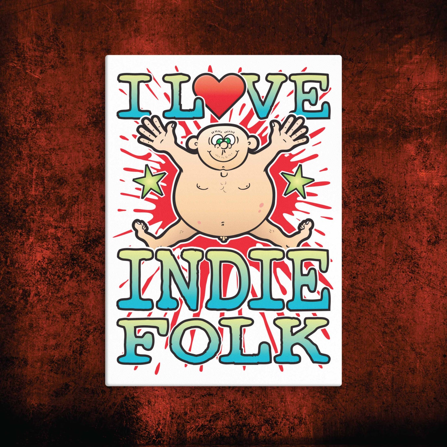 Indie Folk Canvas Print 30x40cm