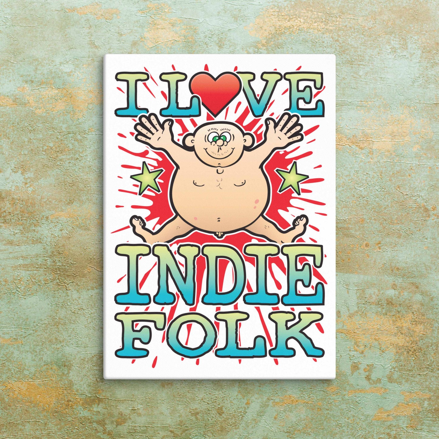 Indie Folk Canvas Print 30x40cm