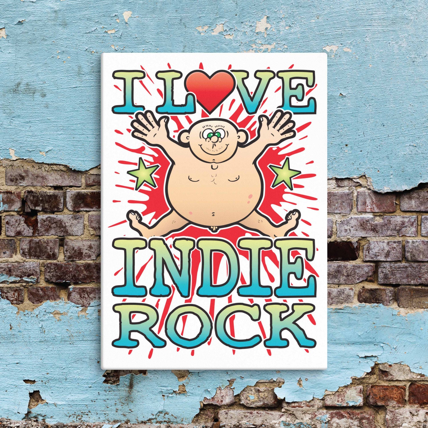 Indie Rock Canvas Print 30x40cm