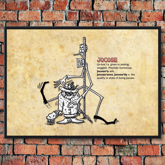 Jocose Cartoon Art Print