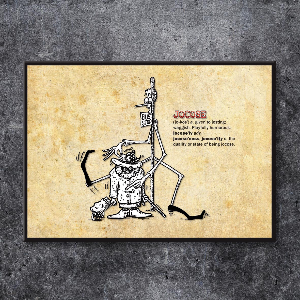 Jocose Cartoon Art Print