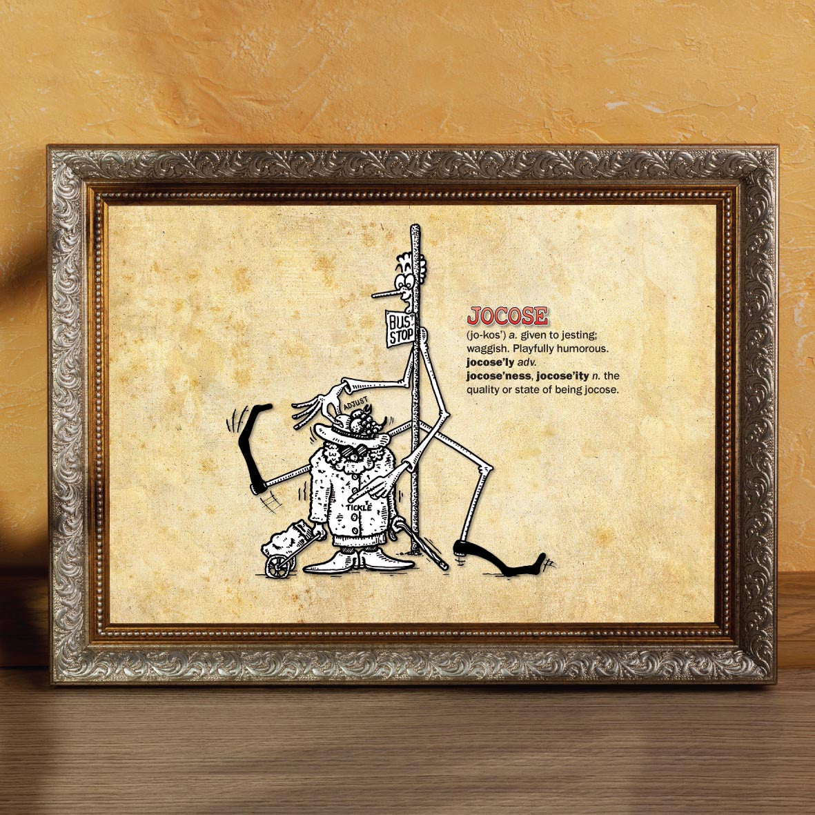 Jocose Cartoon Art Print