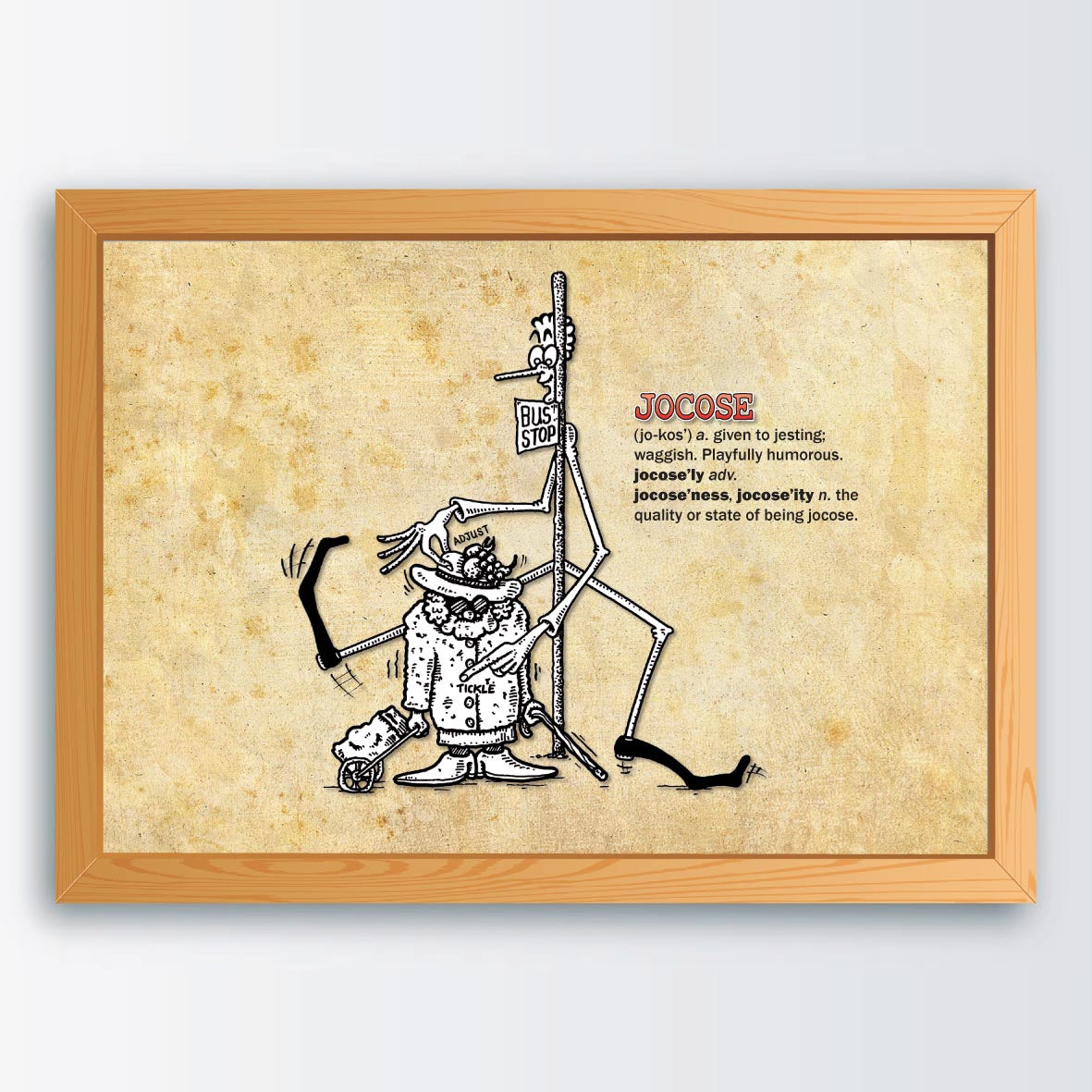 Jocose Cartoon Art Print