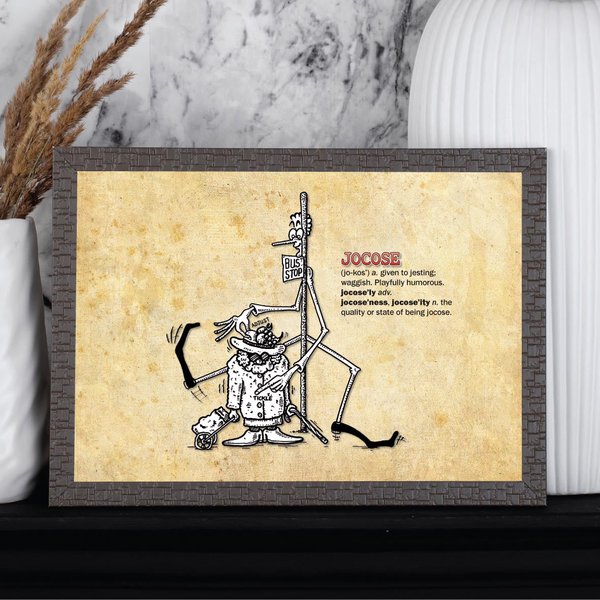 Jocose Cartoon Art Print