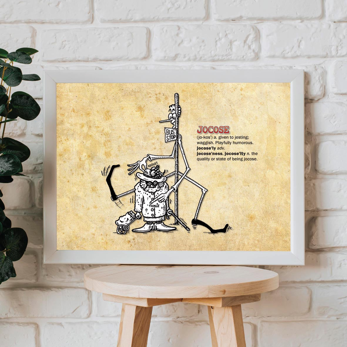 Jocose Cartoon Art Print