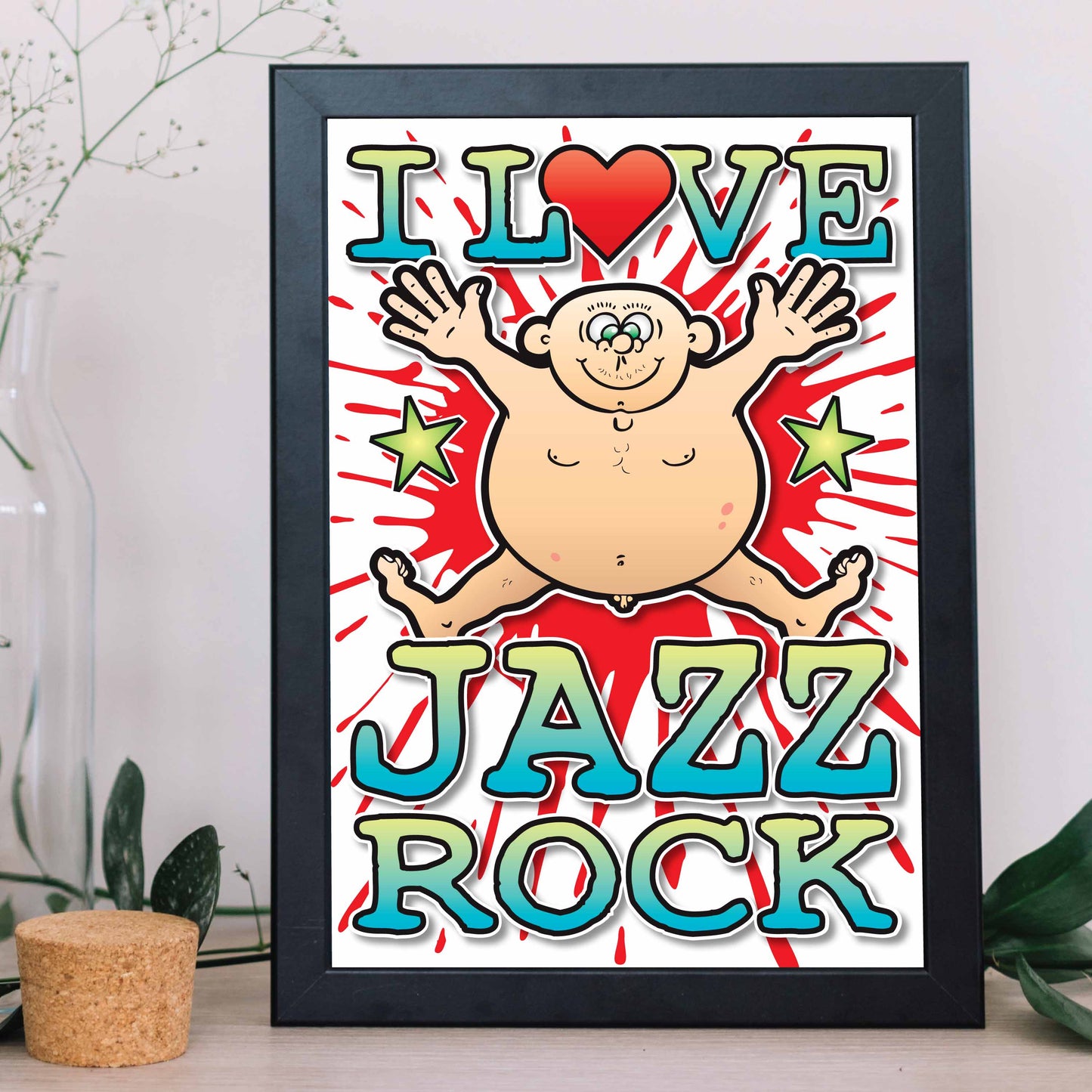 Jazz Rock Art Print / Love Music Poster / Wall Décor / Rock Guru