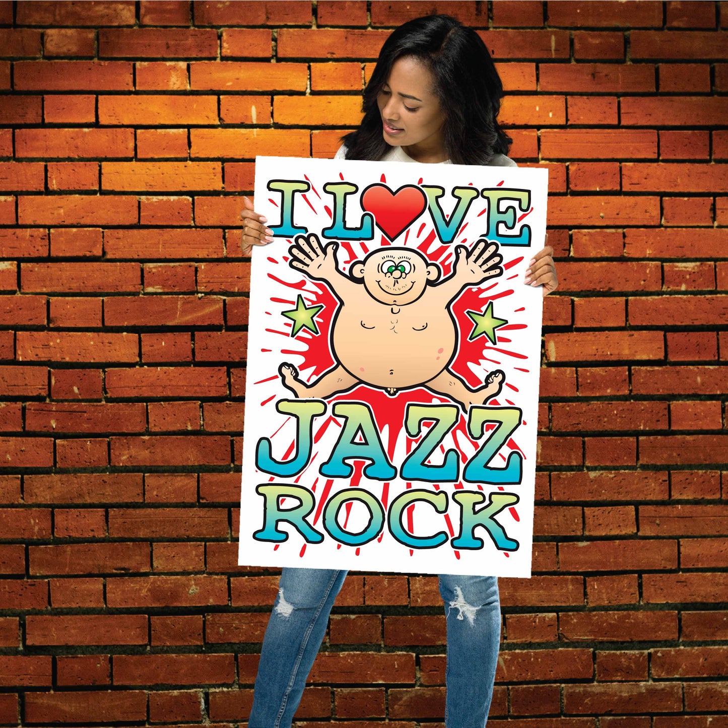 Jazz Rock 50x70cm Wall Art / Love Music Poster