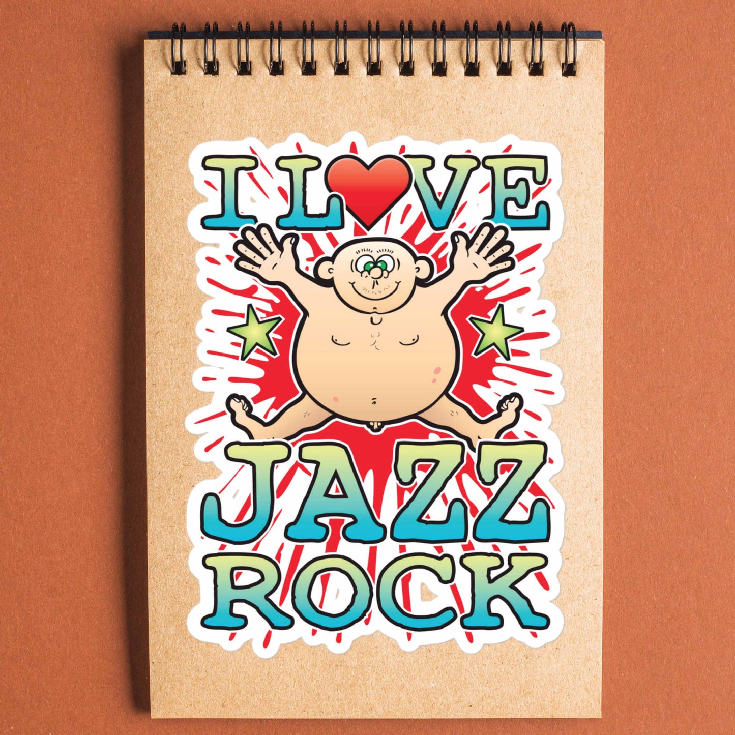 Jazz Rock Vinyl Kiss-Cut Sticker / 14 x 10cm