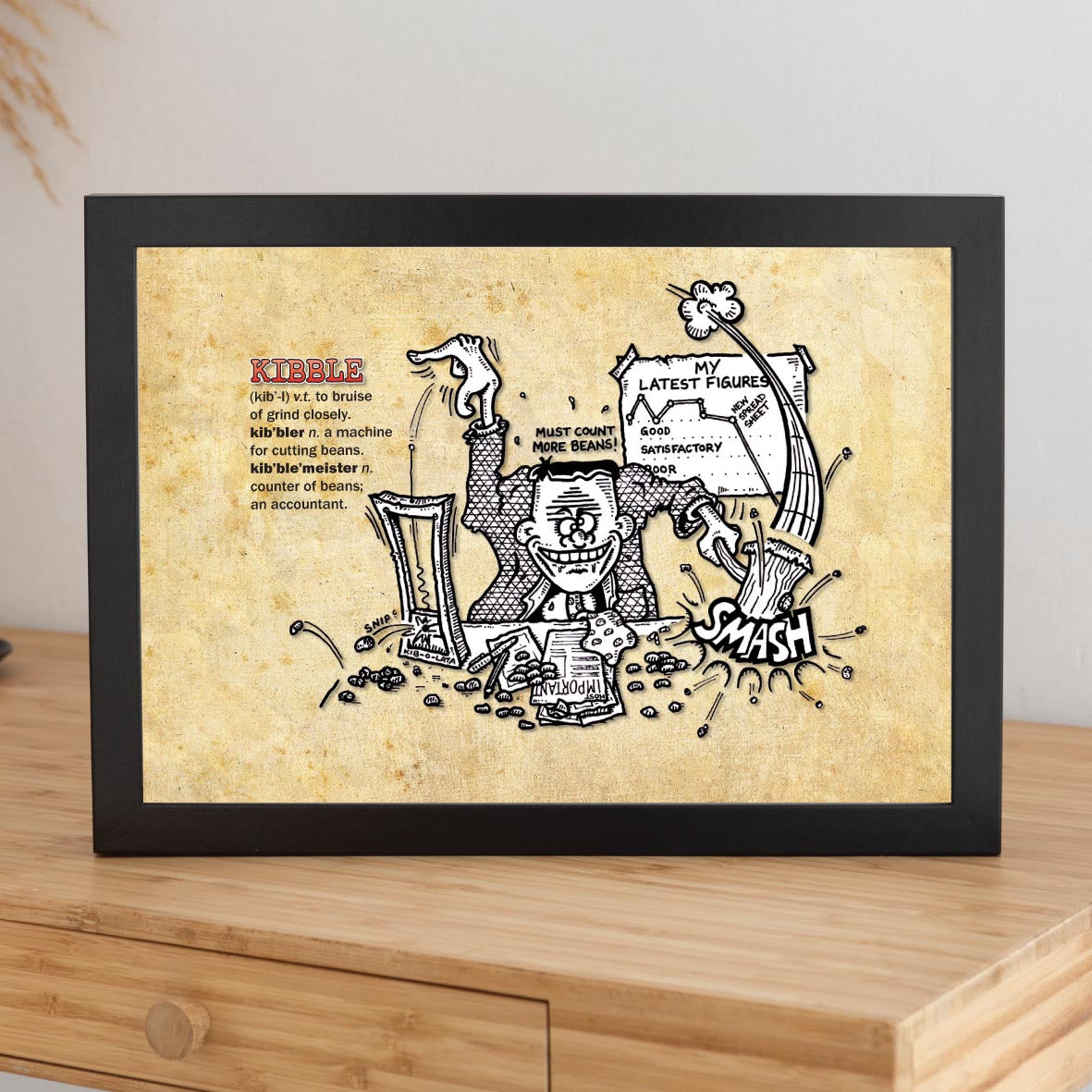 Kibble Cartoon Art Print