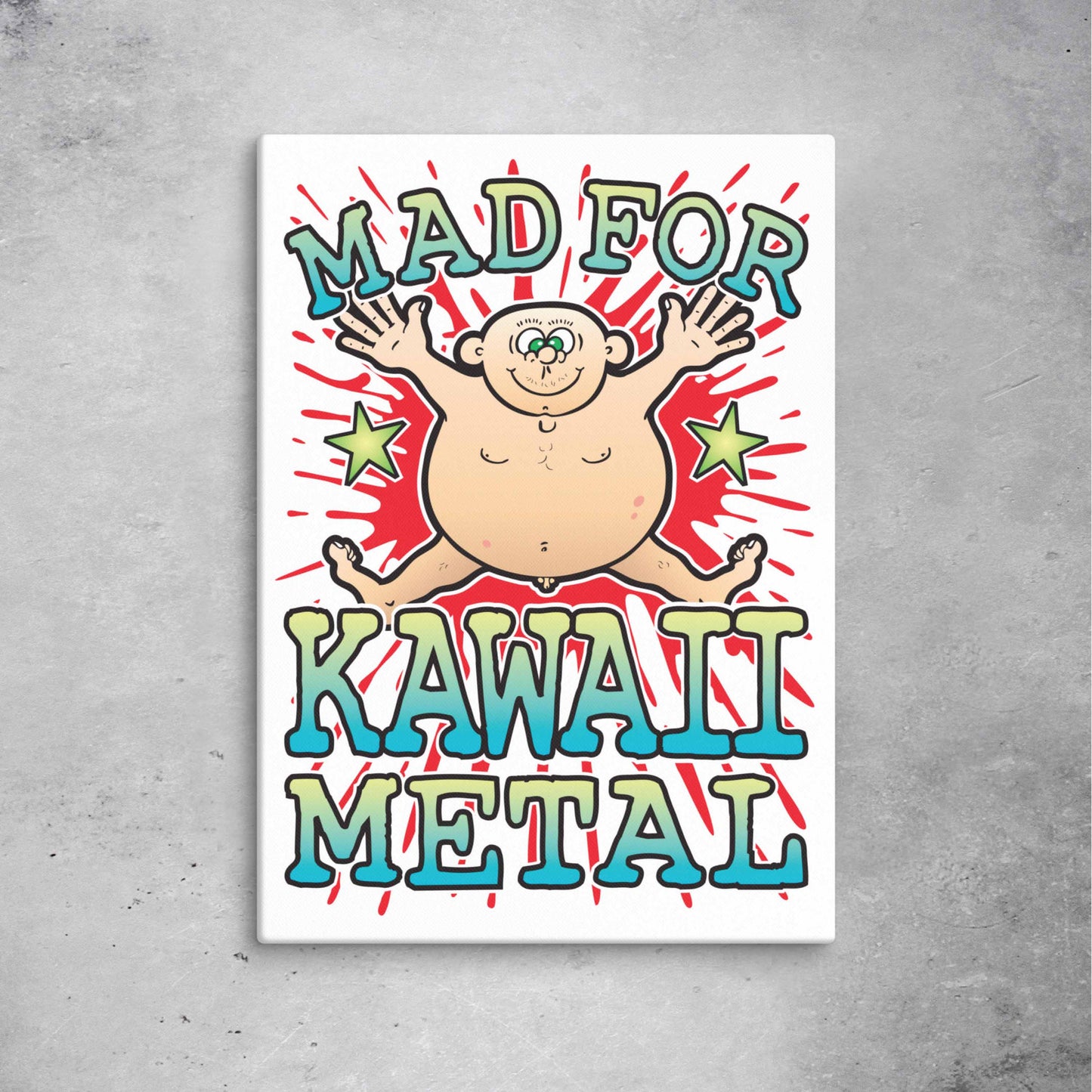 Kawaii Metal Canvas Print 51x71cm