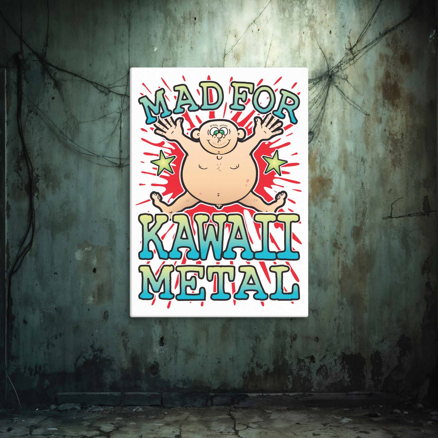 Kawaii Metal Canvas Print 51x71cm