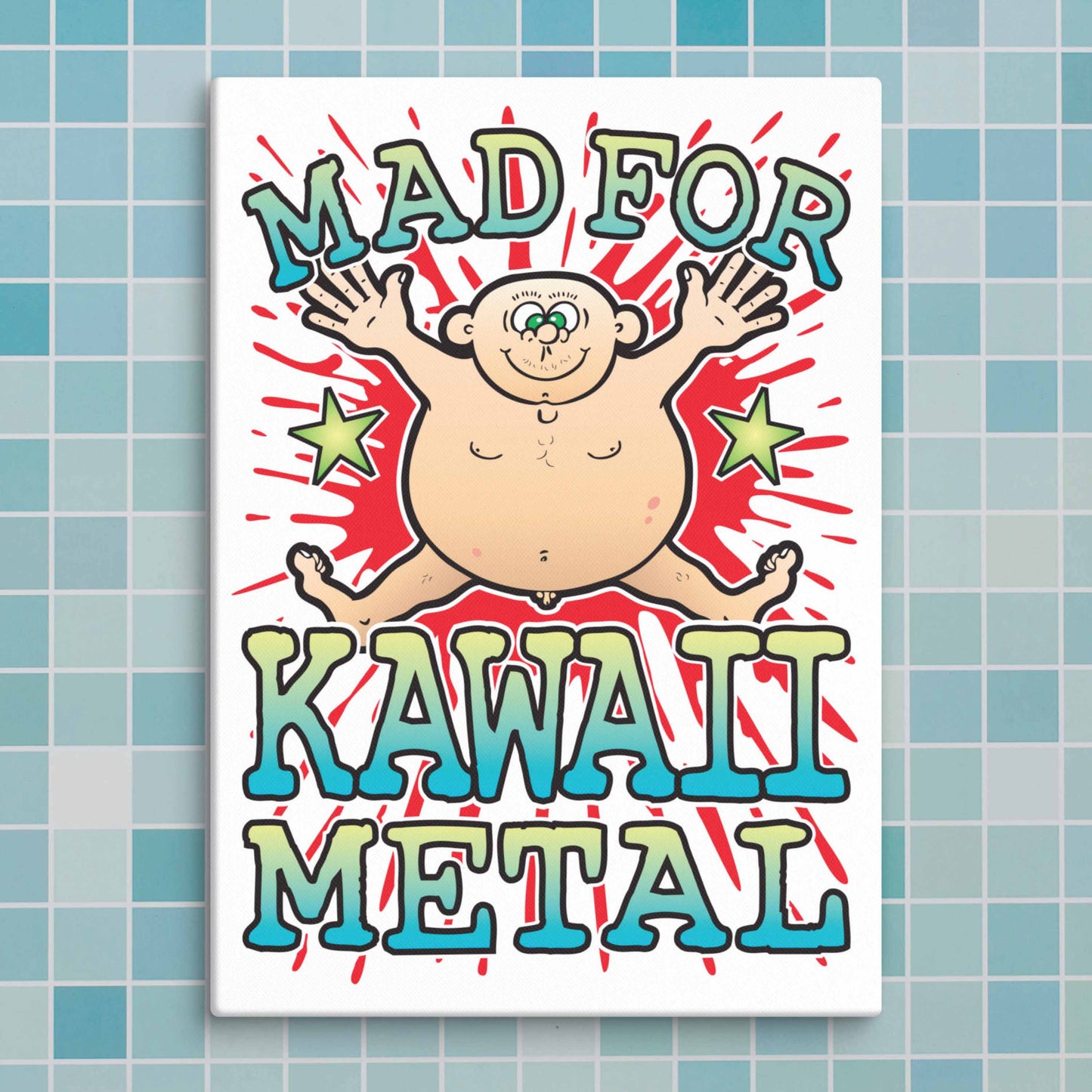 Kawaii Metal Canvas Print 30x40cm