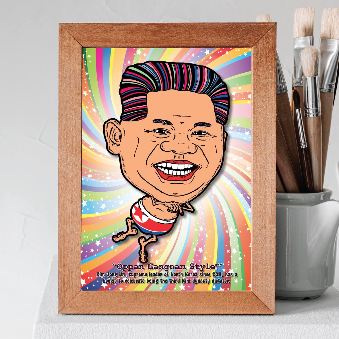 Kim Jong Un Getting Down Art Print