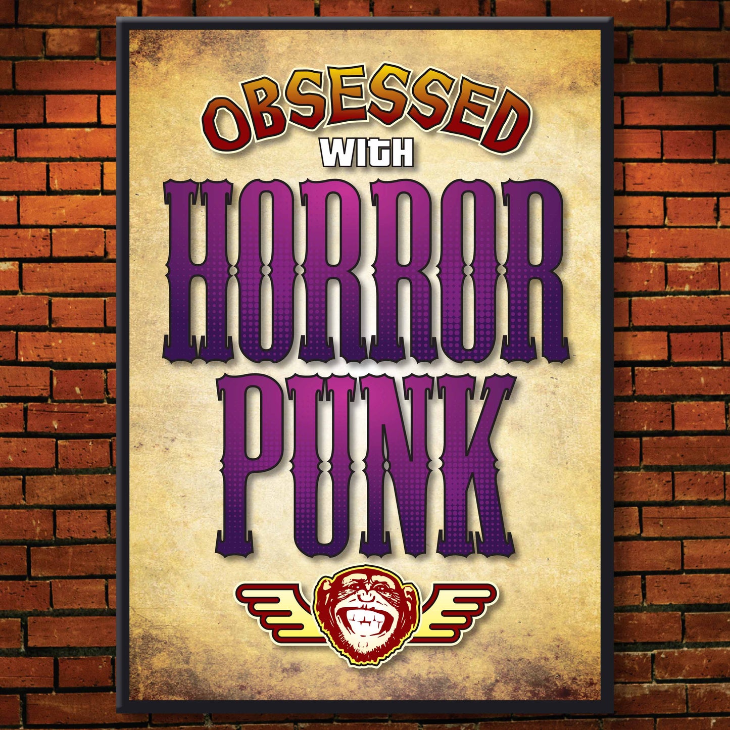 Horror Punk - Obsessed Art Poster + Birthday / Greetings Card