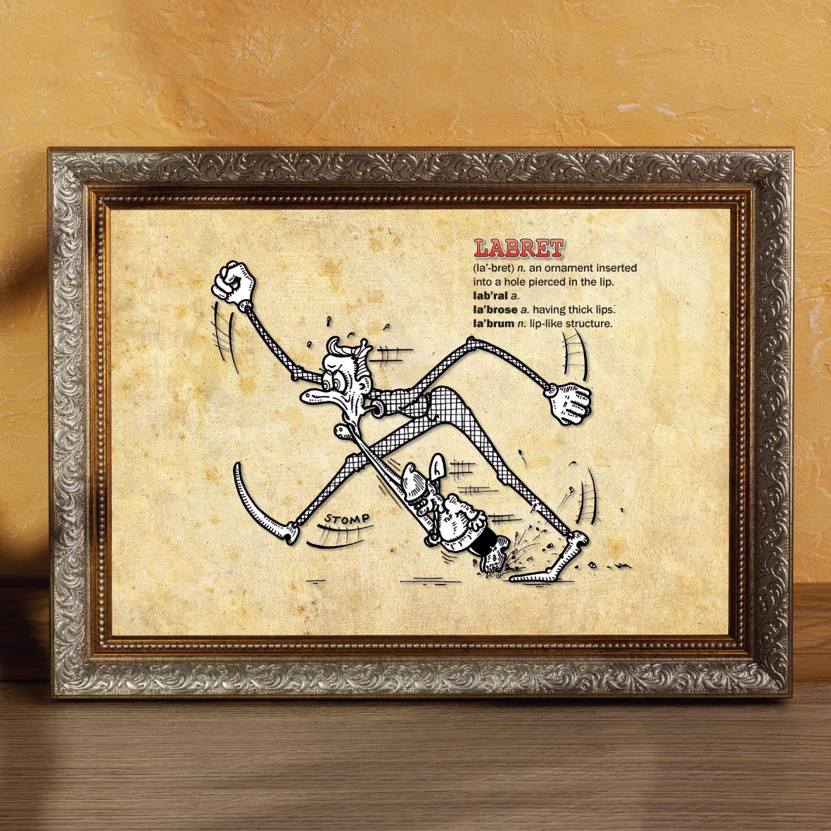 Labret Cartoon Art Print