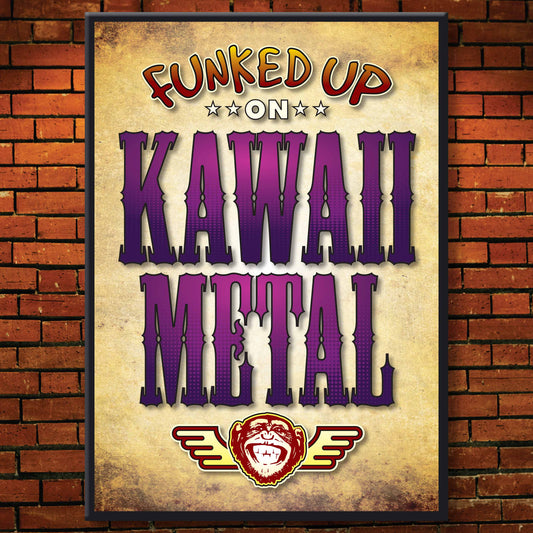 Kawaii Metal Art Print / Poster / Birthday Card / Greetings Card