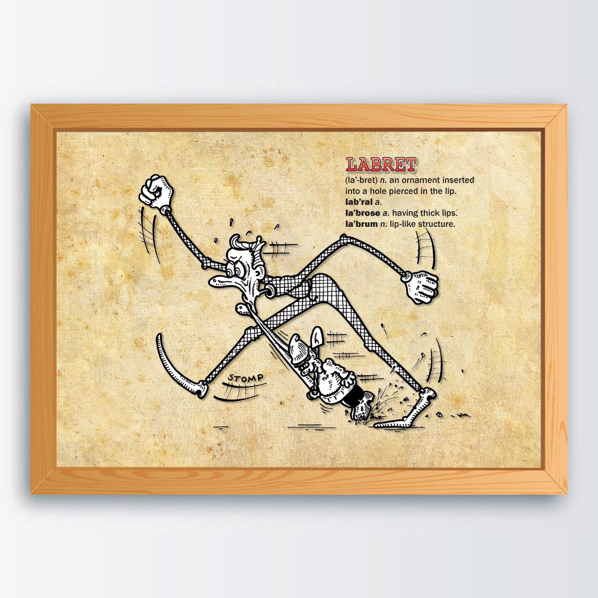 Labret Cartoon Art Print