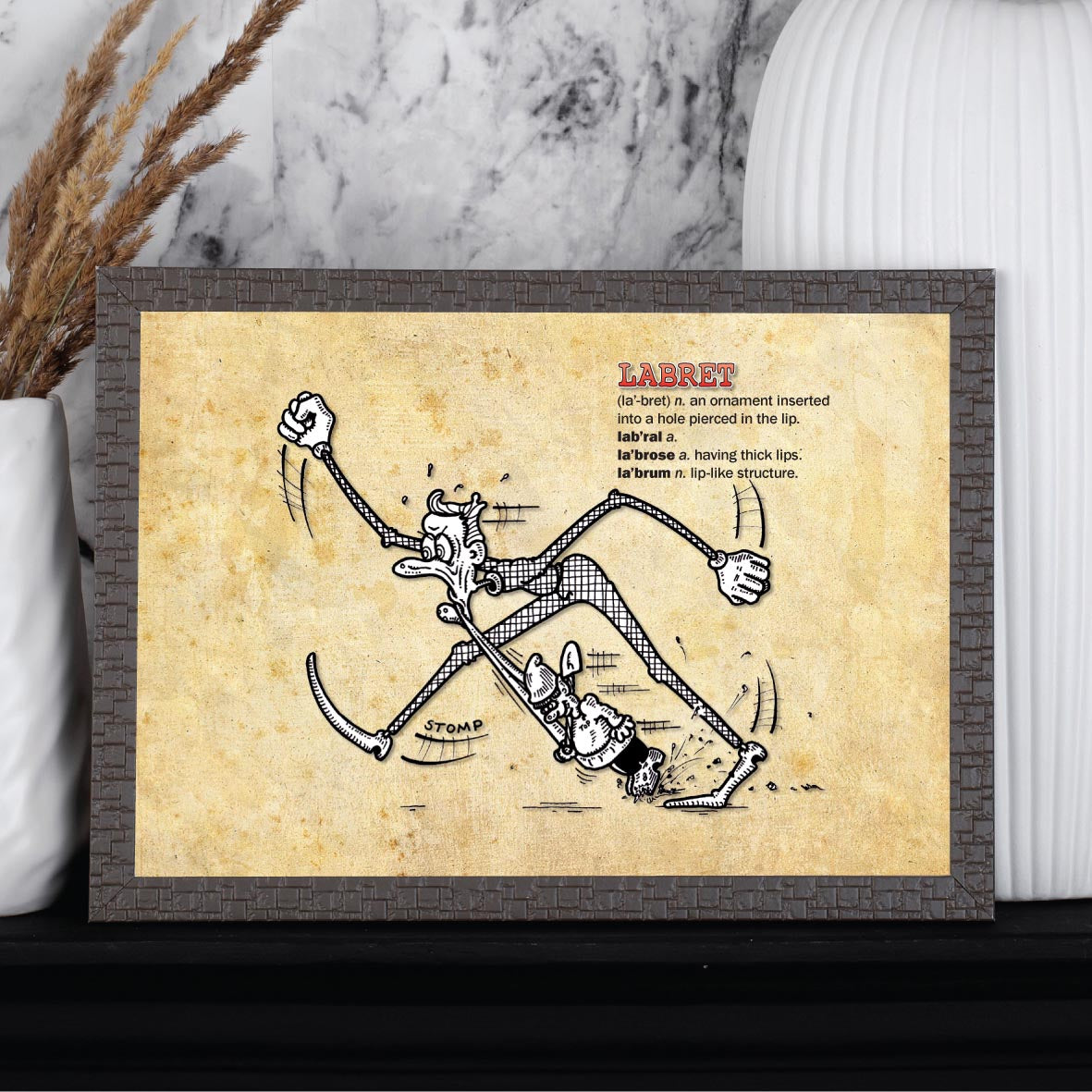 Labret Cartoon Art Print