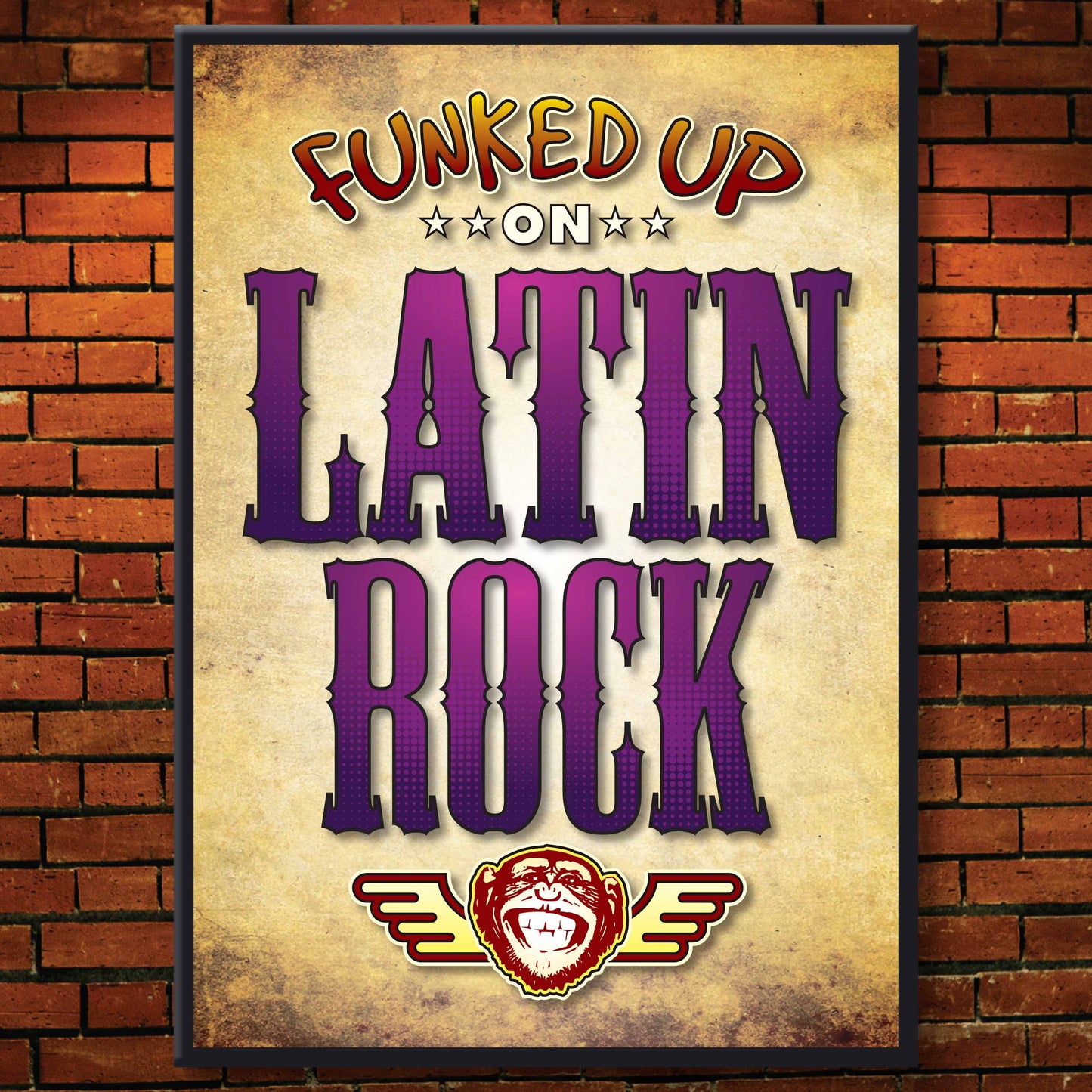 Latin Rock Art Print / Poster / Birthday Card / Greetings Card