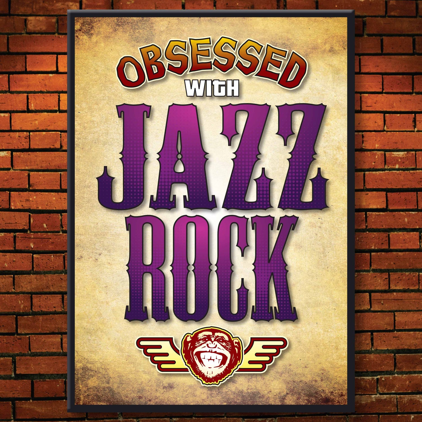 Jazz Rock - Obsessed Art Poster + Birthday / Greetings Card