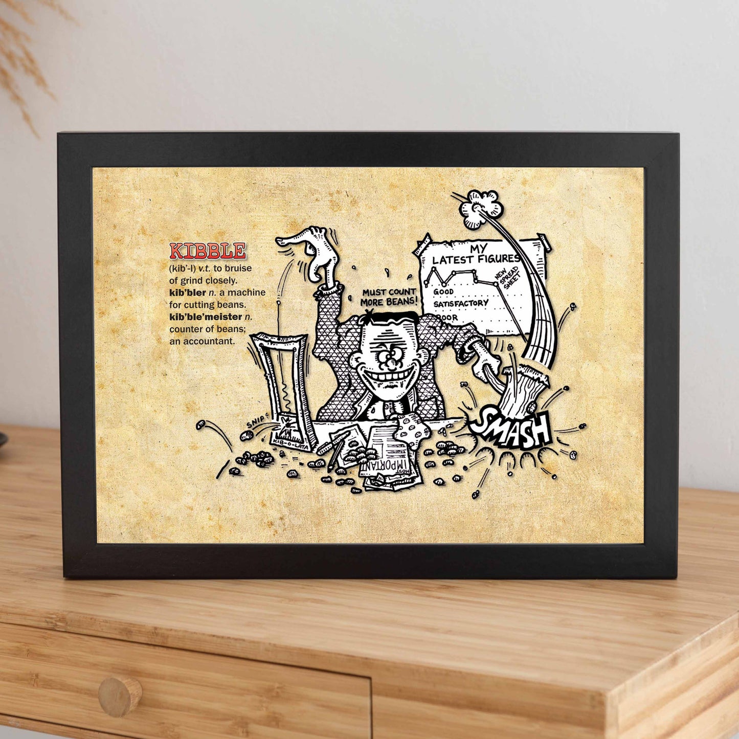 Kibble Cartoon Art Print