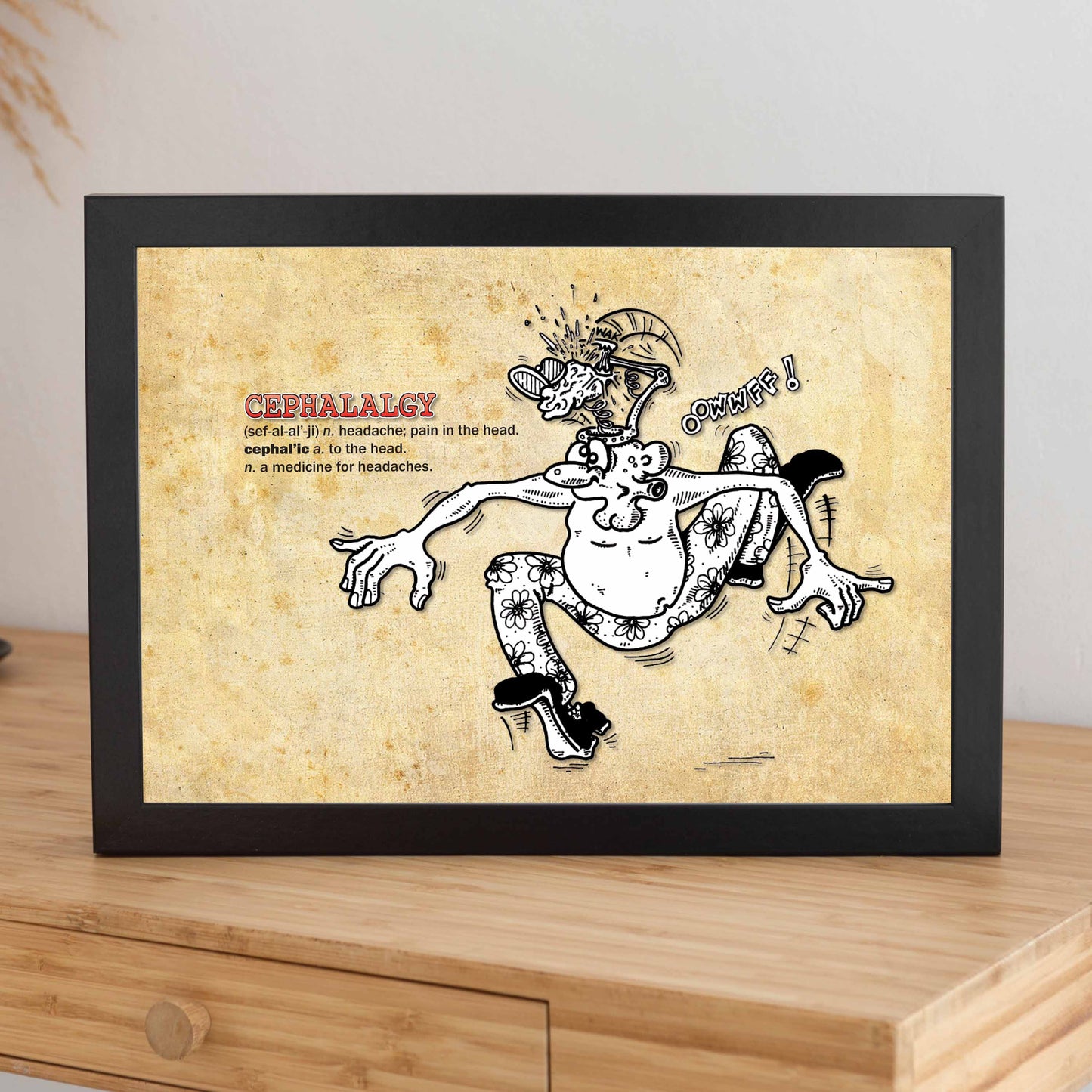 Cephalalgy Cartoon Art Print