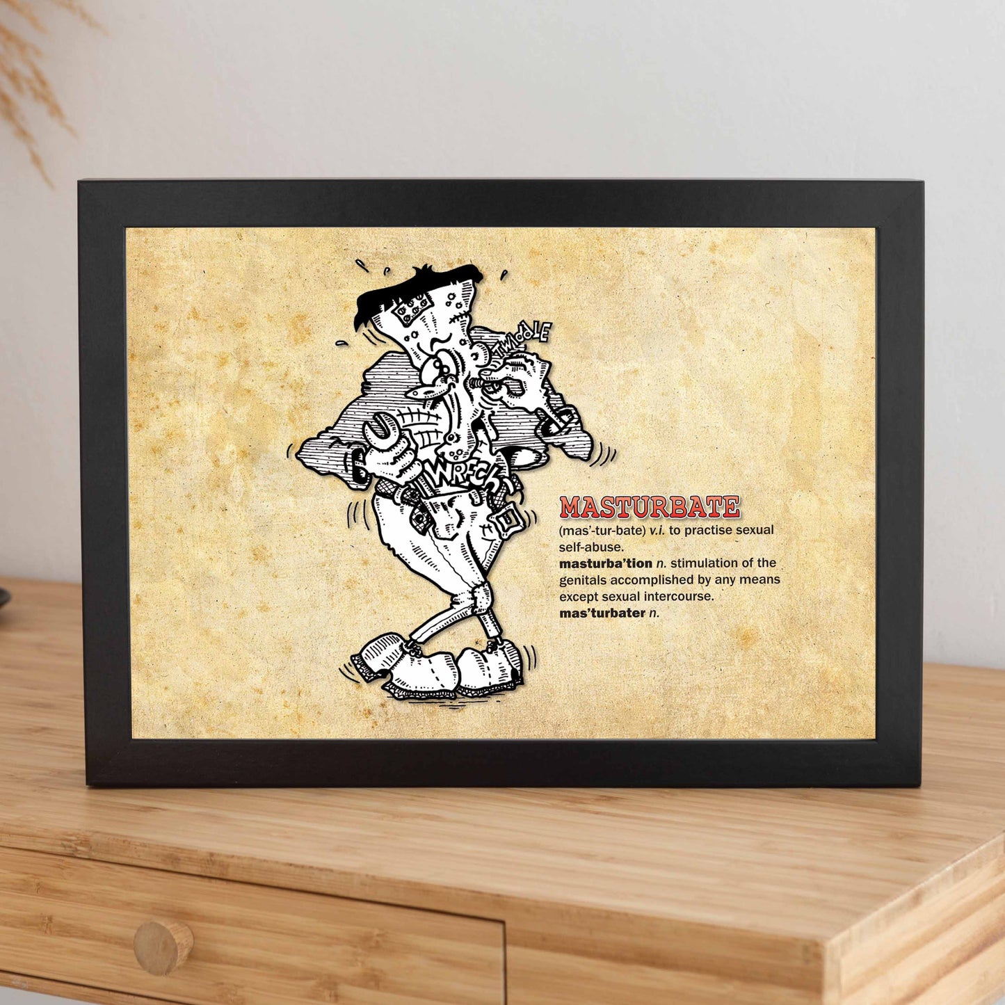 Masturbate Cartoon Art Print