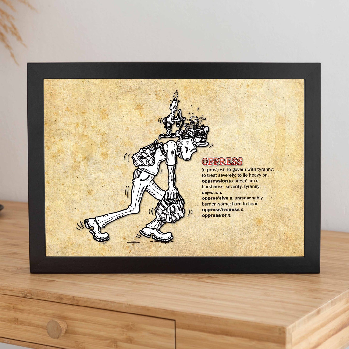 Oppress Cartoon Art Print