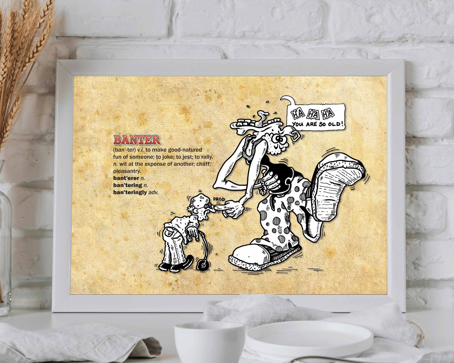 Banter Cartoon Art Print
