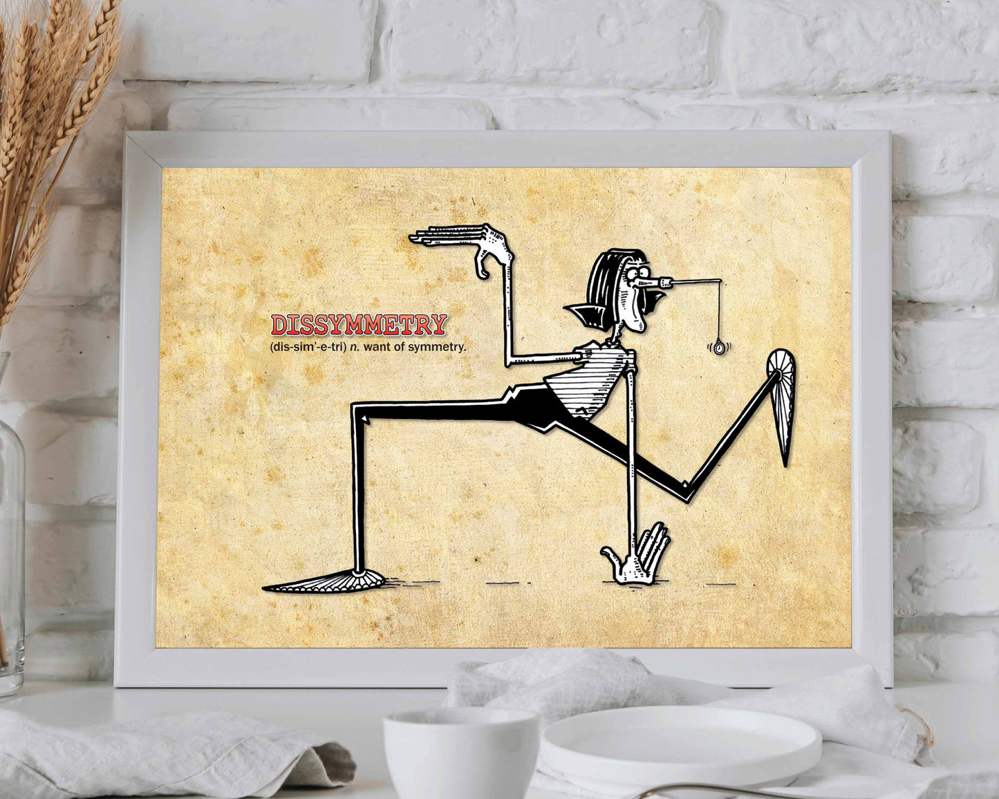 Dissymmetry Cartoon Art Print