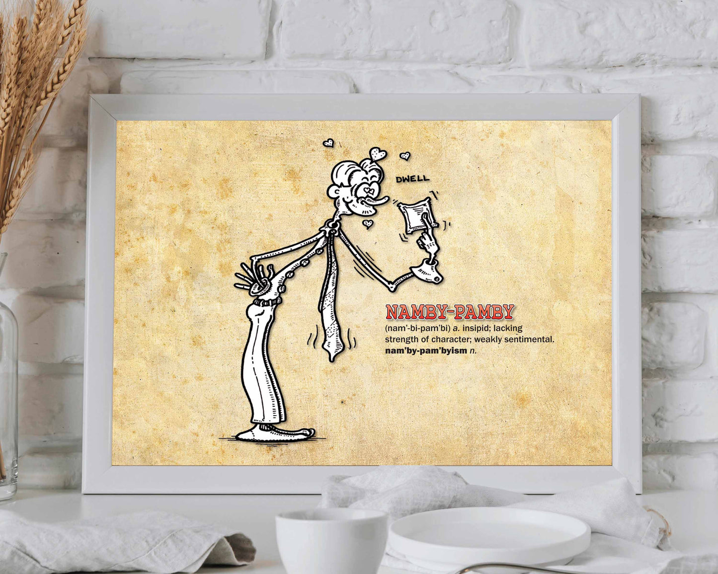 Namby-Pamby Cartoon Art Print
