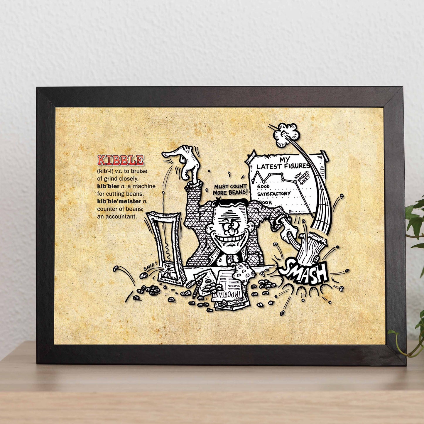 Kibble Cartoon Art Print