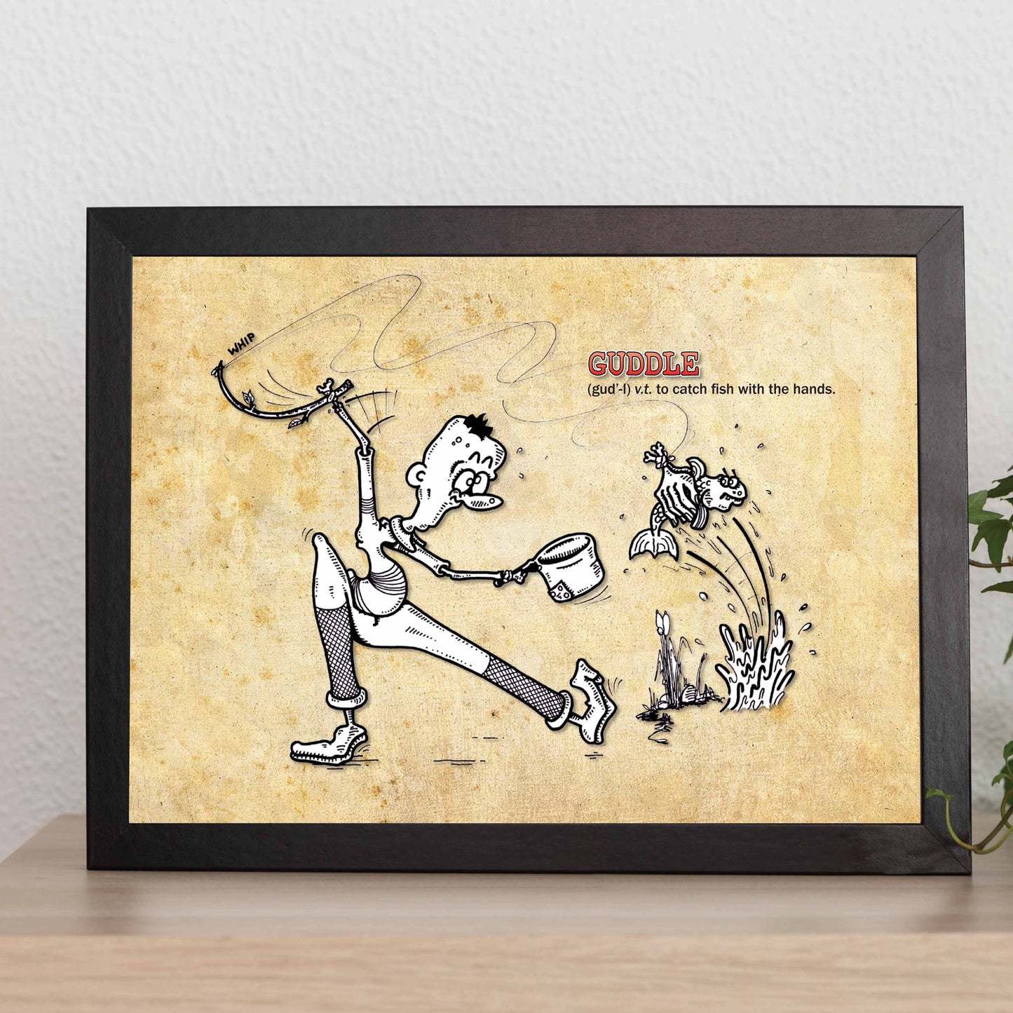 Guddle Cartoon Art Print