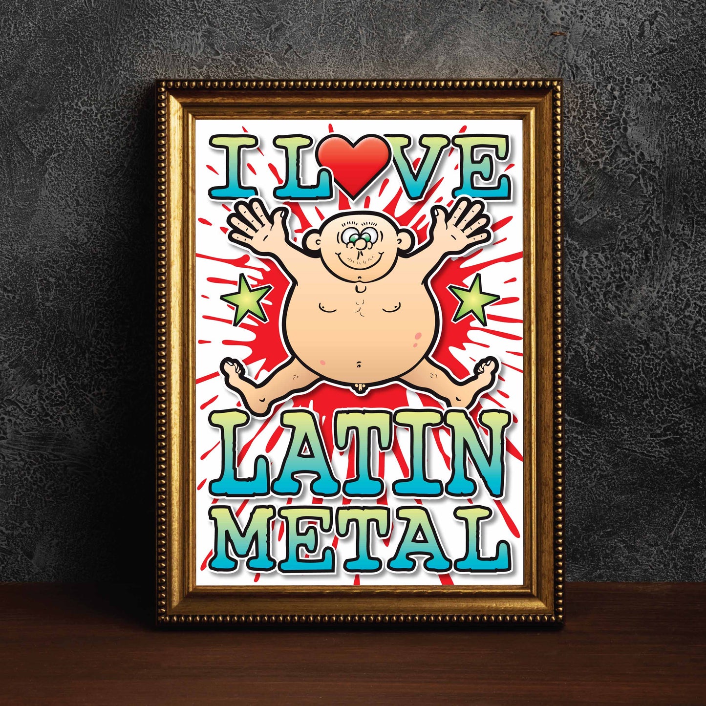 Latin Metal Art Print / Love Music Poster / Wall Décor / Rock Guru