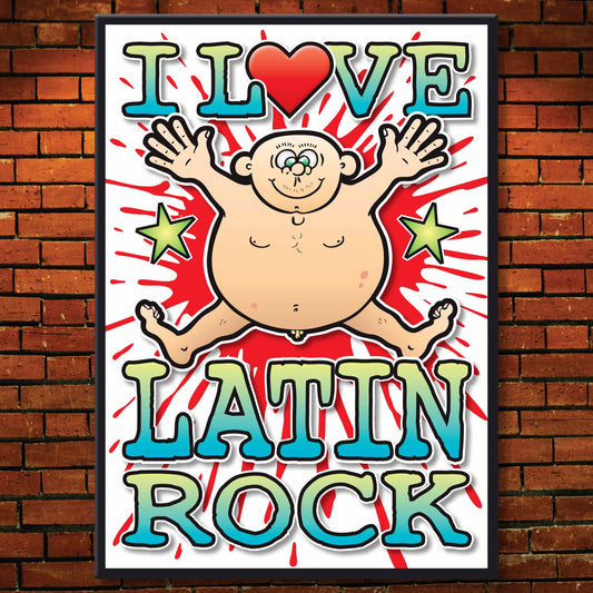 Latin Rock Art Print / Love Music Poster / Wall Décor / Rock Guru