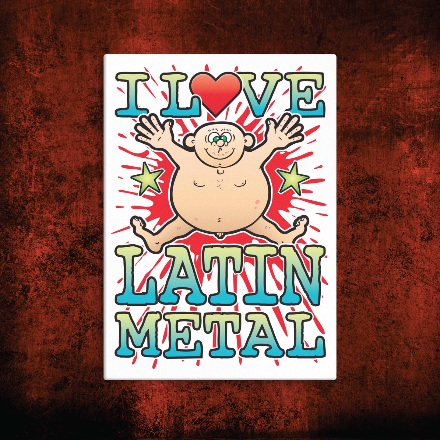 Latin Metal Canvas Print 30x40cm