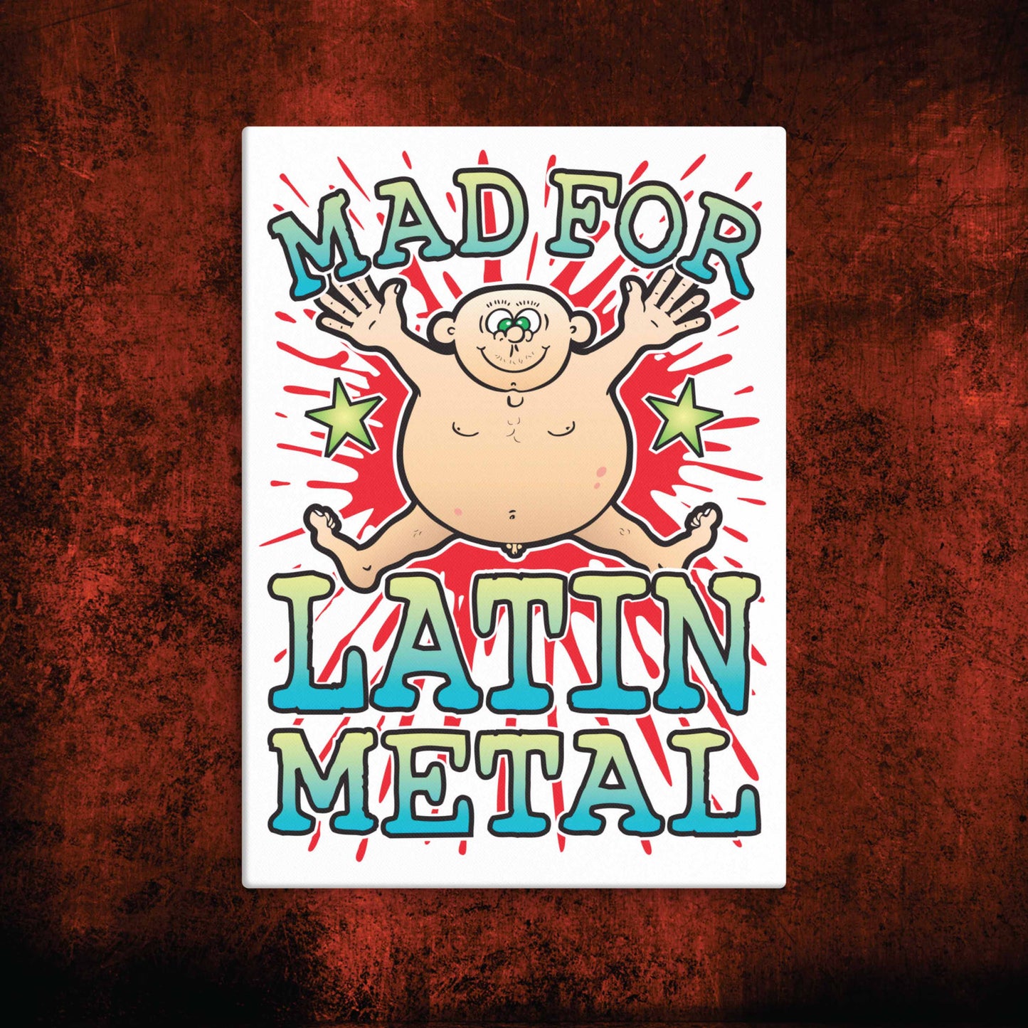 Latin Metal Canvas Print 30x40cm