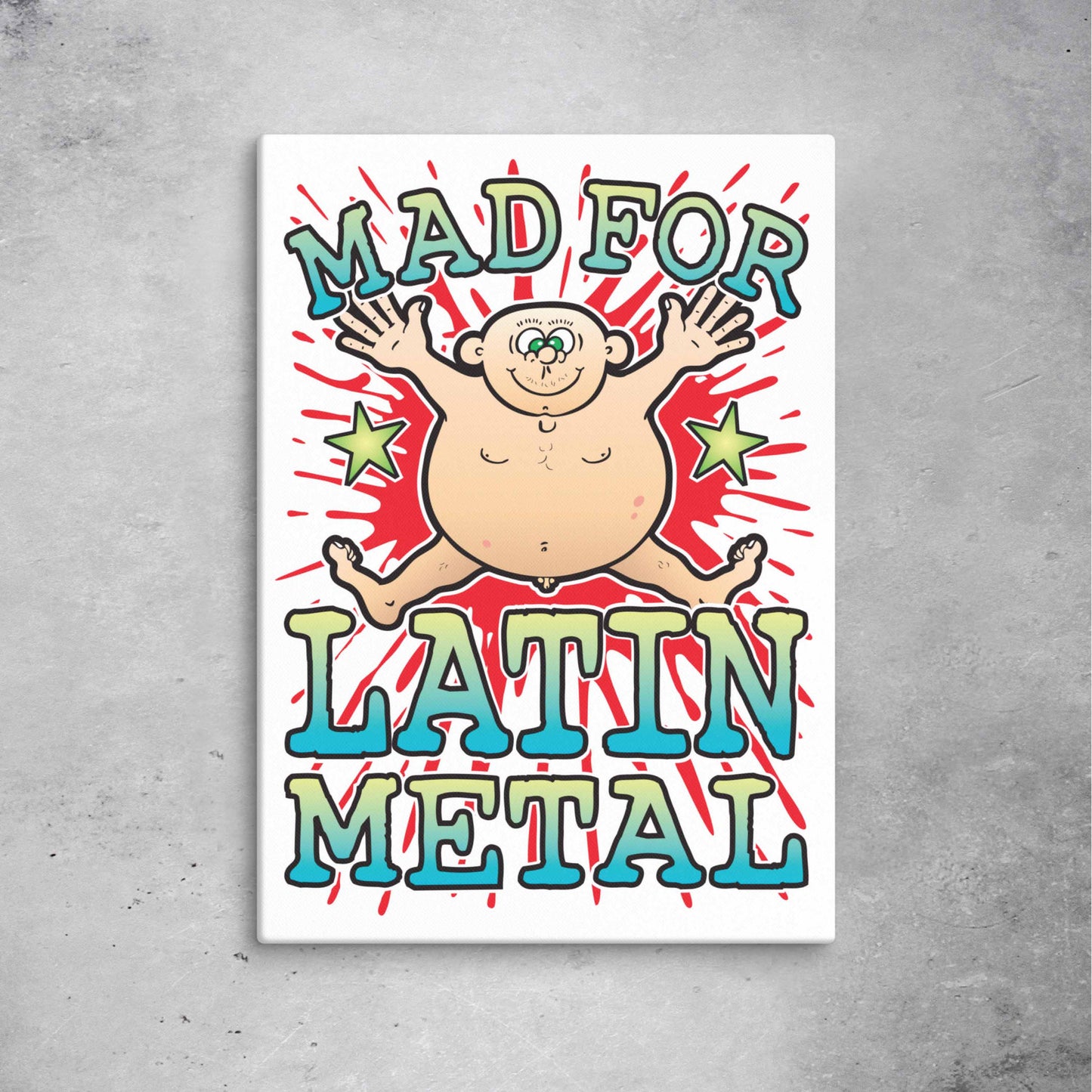 Latin Metal Canvas Print 51x71cm