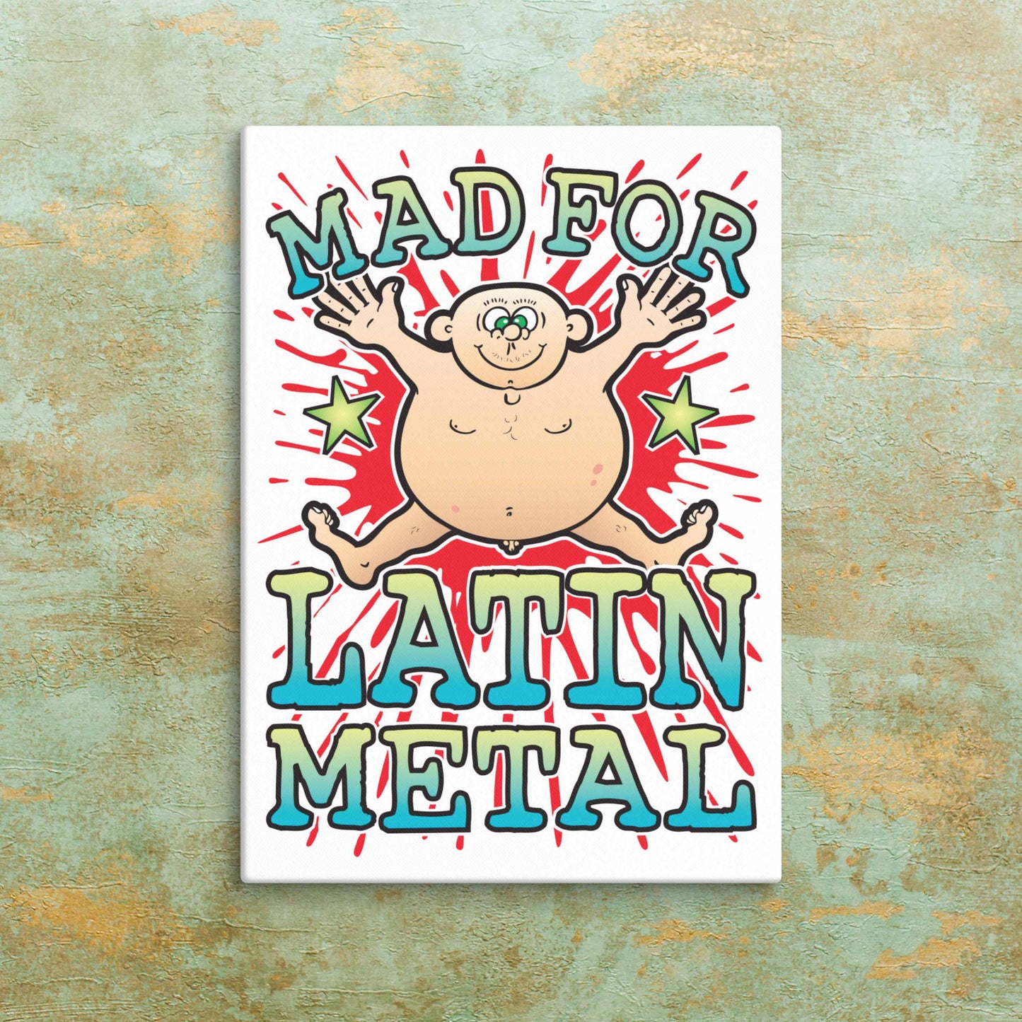 Latin Metal Canvas Print 51x71cm