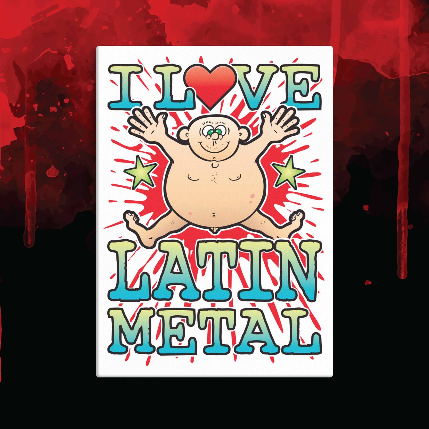 Latin Metal 51x71cm Canvas Print
