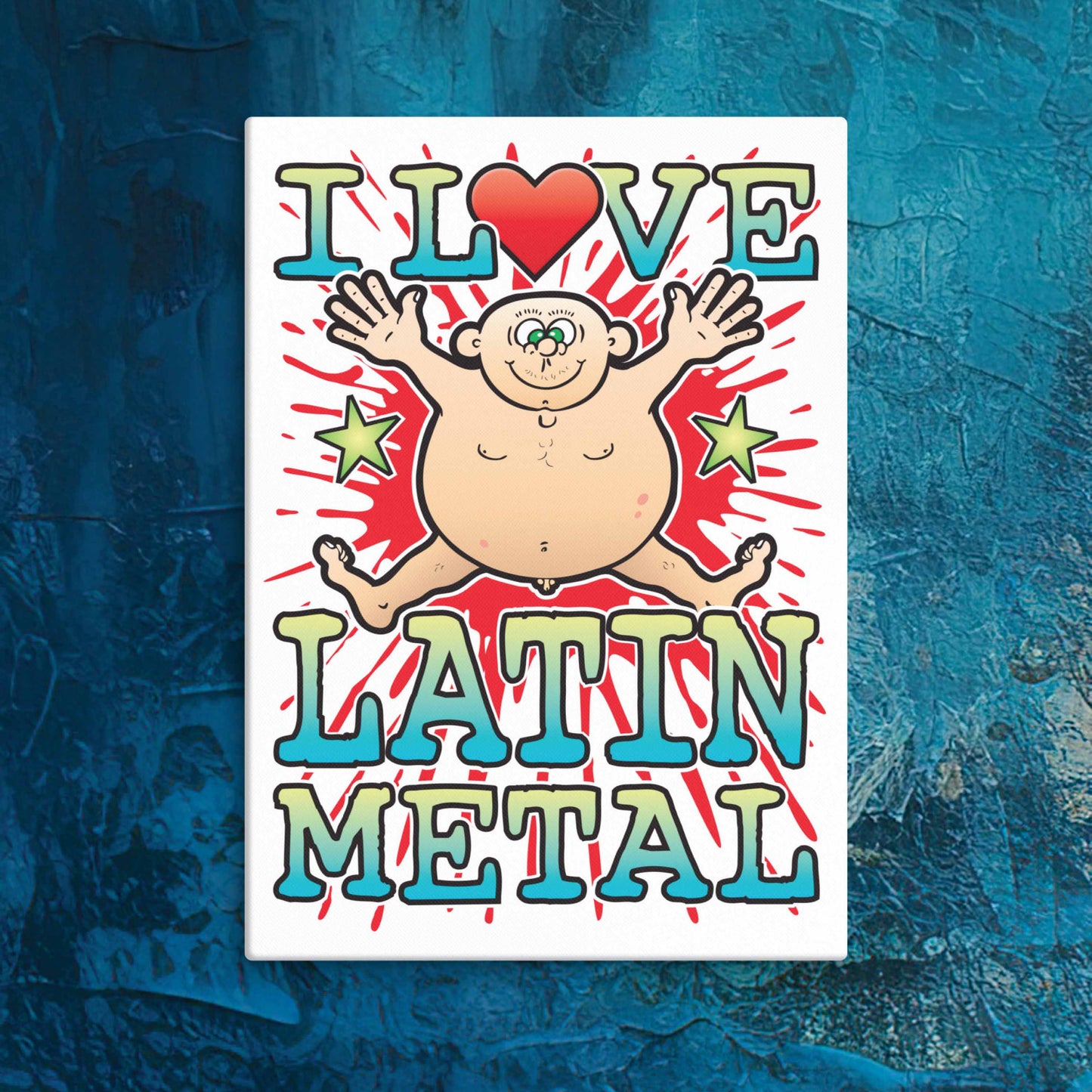 Latin Metal Canvas Print 30x40cm
