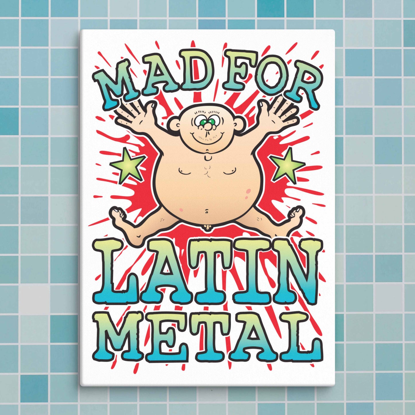 Latin Metal Canvas Print 30x40cm