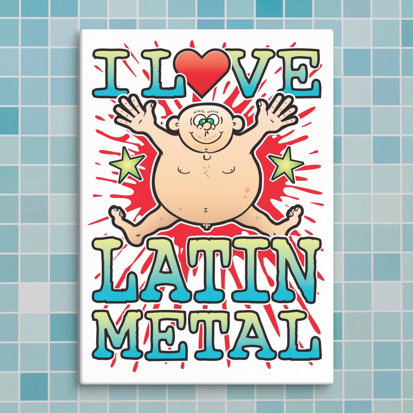 Latin Metal Canvas Print 30x40cm