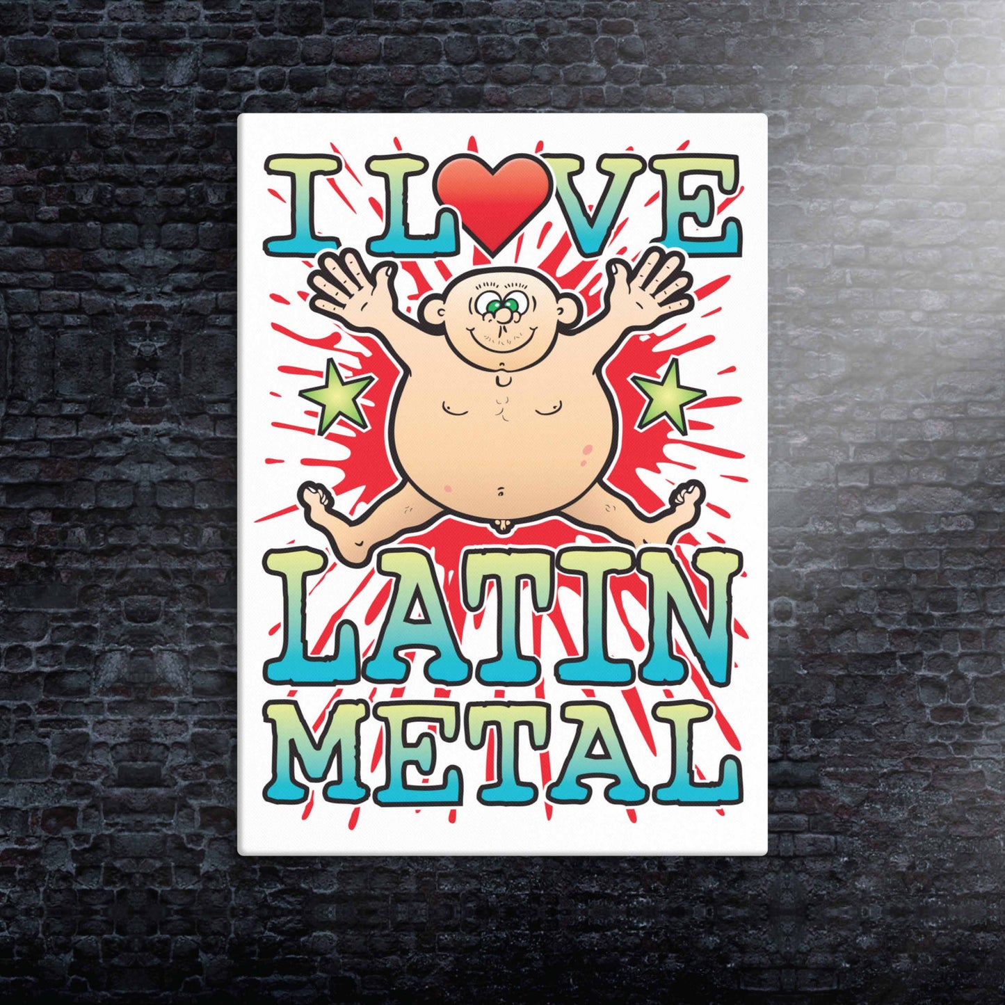 Latin Metal Canvas Print 30x40cm