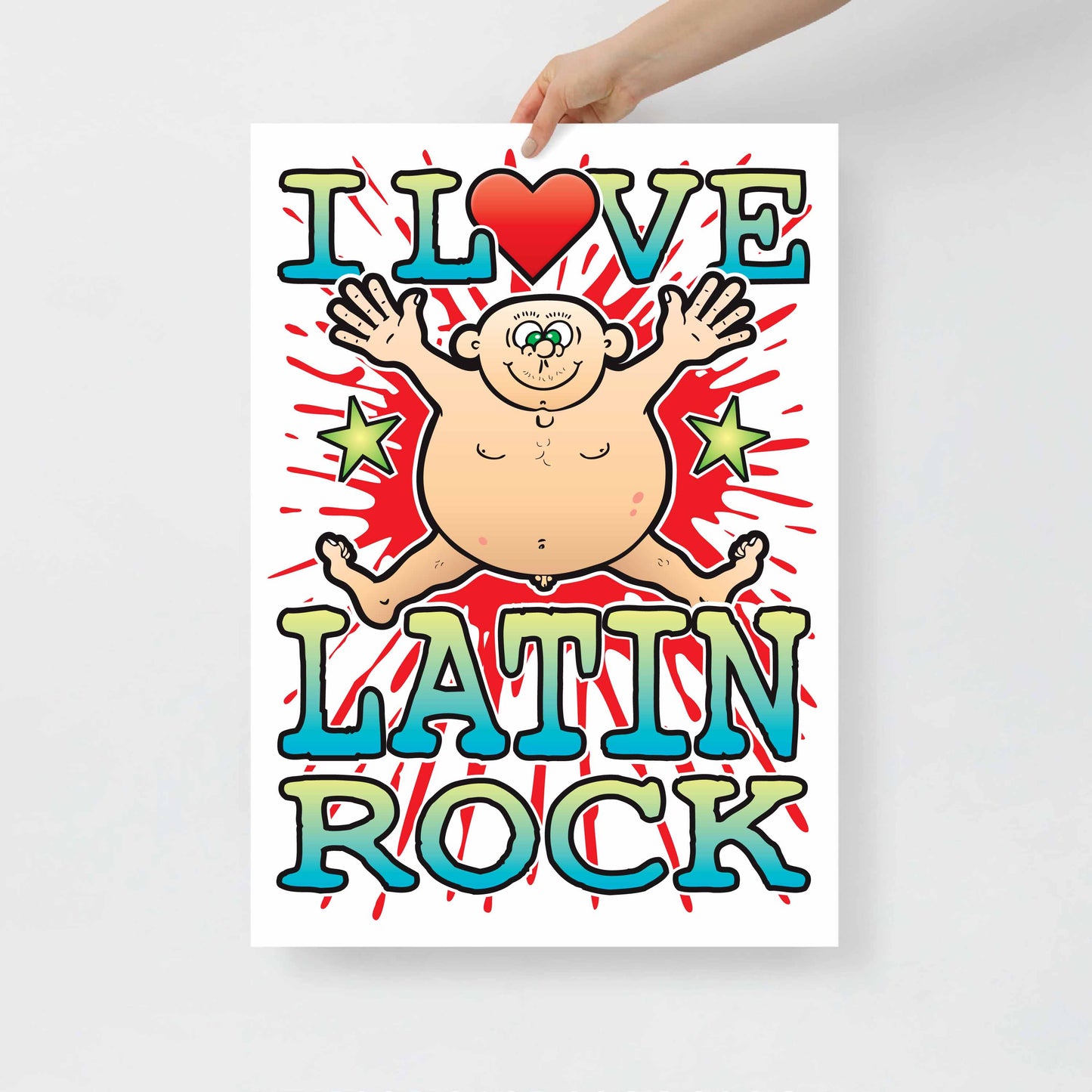 Latin Rock 50x70cm Wall Art / Love Music Poster
