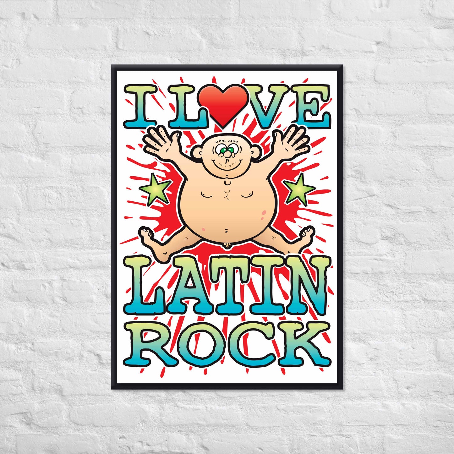 Latin Rock 50x70cm Wall Art / Love Music Poster