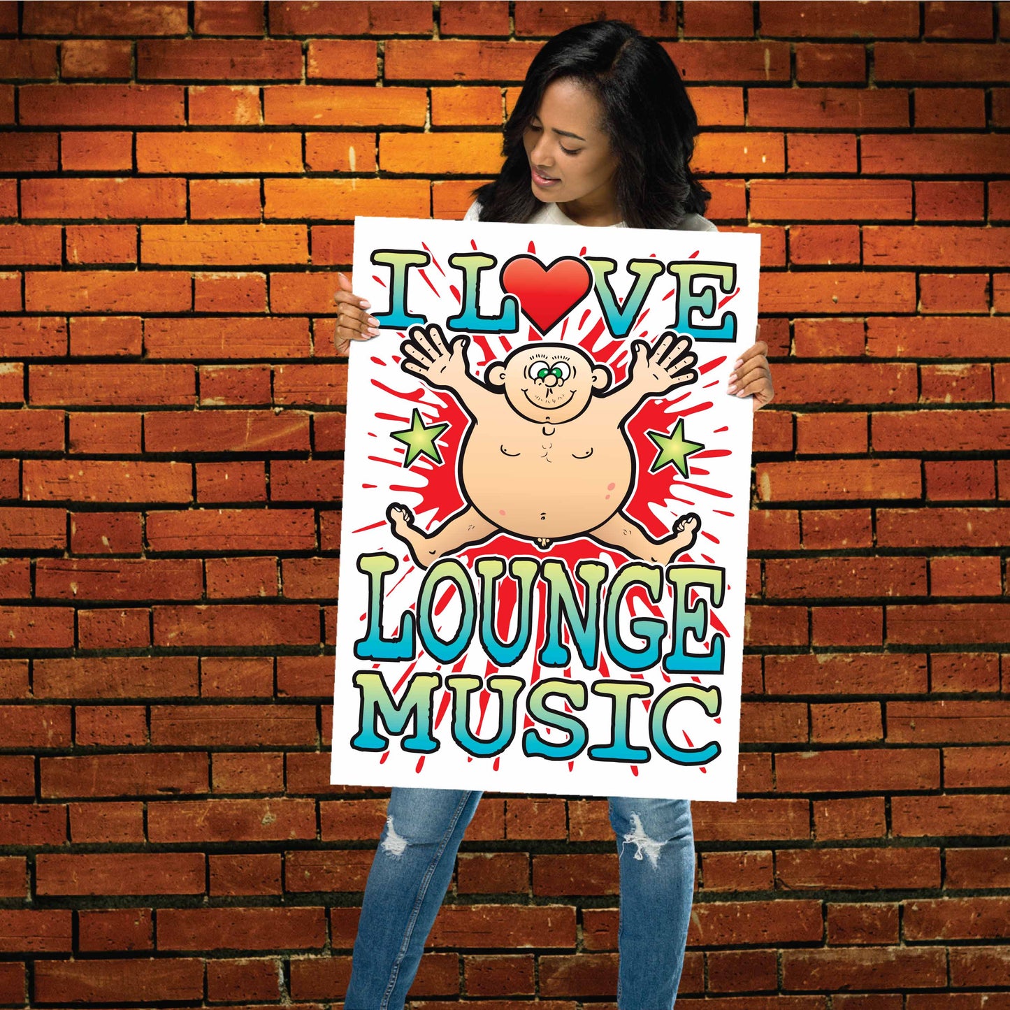 Lounge Music 50x70cm Wall Art / Love Music Poster