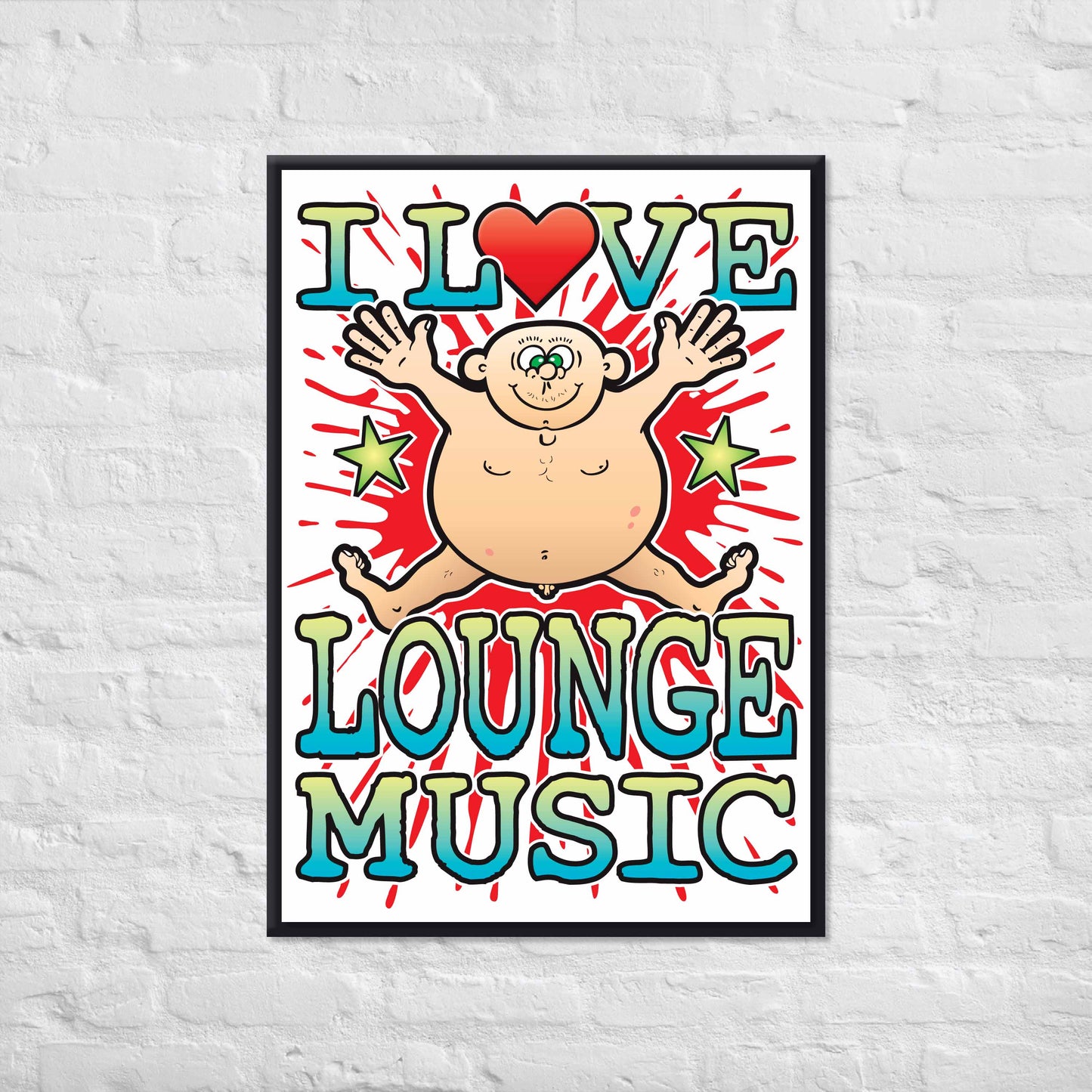 Lounge Music 50x70cm Wall Art / Love Music Poster