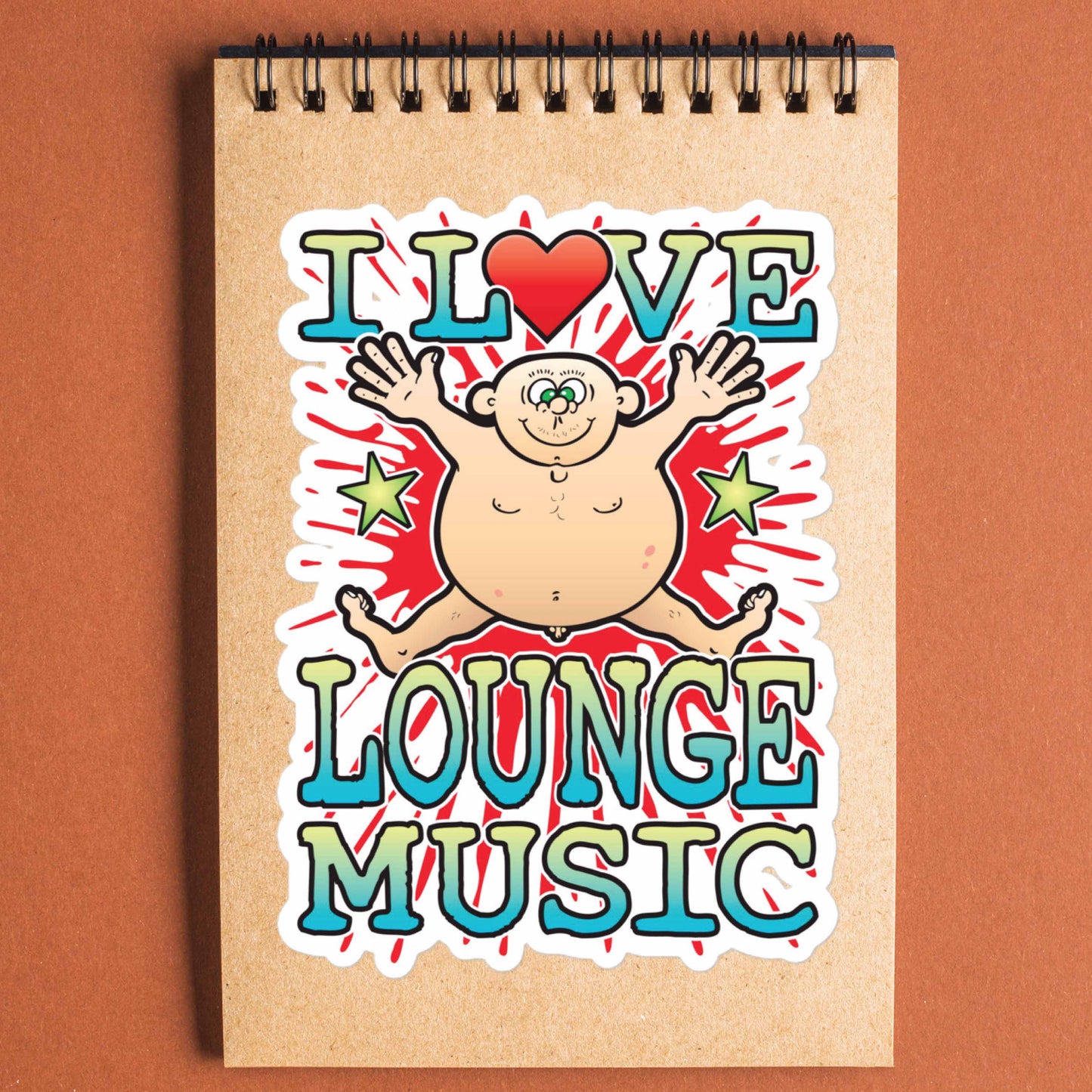 Lounge Music Vinyl Kiss-Cut Sticker / 14 x 10cm