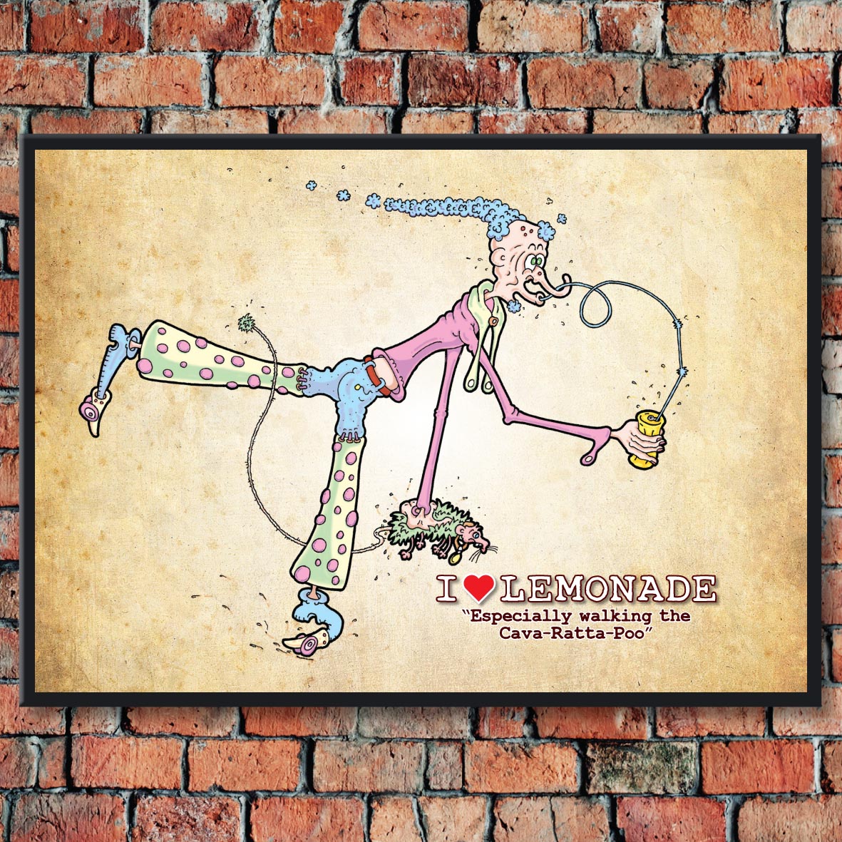 I Love Lemonade Cartoon Art Print